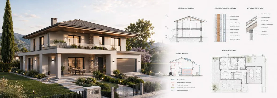 Cantiere Haus Group durante la realizzazione di una nuova costruzione